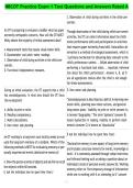 NBCOT Practice Exam 1 Test Questions and Answers Rated A