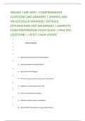 WOUND CARE WCEI &ndash; COMPREHENSIVE &NewLine;QUESTIONS AND ANSWERS &vert; VERIFIED AND &NewLine;WELLDETAILED ANSWERS &vert; DETAILED &NewLine;EXPLANATIONS AND RATIONALES &vert; COMPLETE &NewLine;EXAM PREPARATION STUDY GUIDE &vert; PRACTICE &NewLine;QUESTIONS &vert; LATEST EXAM UPDATE 