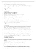 DCF HEALTH&comma; SAFETY&comma; AND NUTRITION &ndash; COMPREHENSIVE QUESTIONS &NewLine;AND ANSWERS &vert; VERIFIED AND WELLDETAILED ANSWERS &vert; DETAILED EXPLANATIONS AND &NewLine;RATIONALES &vert; COMPLETE EXAM PREPARATION STUDY GUIDE &vert; PRACTICE QUESTIONS &vert; &NewLine;LATEST EXAM UPDATE 