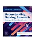 TEST BANK FOR Understanding Nursing Research - Binder Ready&colon; Building an Evidence-Based Practice 8th Edition by Susan K&period; Grove &comma; Jennifer R&period; Gray&period;ISBN&colon;978-0323829625 COMPLETE GUIDE ALL CHAPTERS COVERED 100&percnt; VERIFIED A&plus; GRADE ASSURED&excl;&excl;&excl;&excl;&excl;