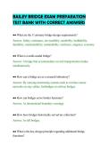 BAILEY BRIDGE EXAM PREPARATION&NewLine;TEST BANK WITH CORRECT ANSWERS&NewLine;