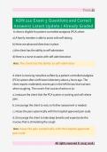 ADN 210 Exam 3 Questions and Correct &NewLine;Answers&sol; Latest Update &sol; Already Graded