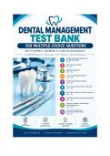 Dental Management Test Bank &ndash; 500 MCQs with Correct Answers & Rationales &vert; Medical Emergencies&comma; Systemic Diseases & Patient Management