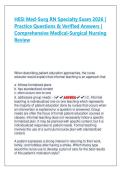 HESI Med-Surg RN Specialty Exam 2026 &vert; &NewLine;Practice Questions & Verified Answers &vert; &NewLine;Comprehensive Medical-Surgical Nursing &NewLine;Review 