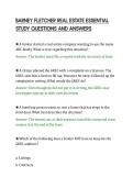 BARNEY FLETCHER REAL ESTATE ESSENTIAL&NewLine;STUDY QUESTIONS AND ANSWERS