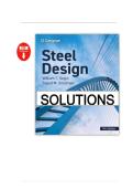 Solutions Manual for Steel Design 7th Edition by Segui &vert; Answers to Problems &vert; All 10 Chapters Covered