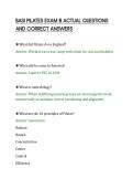 BASI PILATES EXAM III ACTUAL QUESTIONS&NewLine;AND CORRECT ANSWERS&NewLine;