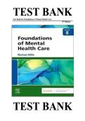 Foundations of Mental Health Care&comma; 8th Edition by Michelle Morrison-Valfre &ndash; Complete Test Bank for Chapters 1&ndash;33 with Questions&comma; Answers&comma; and Rationales 