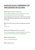 BASI PILATES EXAM III COMPREHENSIVE TEST&NewLine;PAPER QUESTIONS AND SOLUTIONS