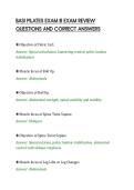 BASI PILATES EXAM III EXAM REVIEW&NewLine;QUESTIONS AND CORRECT ANSWERS