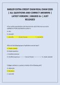 BABLER EXTRA CREDIT EXAM REAL EXAM 2026 &vert; ALL QUESTIONS AND CORRECT ANSWERS &vert; LATEST VERSION &vert; GRADED A&plus; &vert; JUST RELEASED