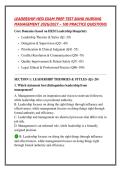 LEADERSHIP HESI EXAM PREP TEST BANK NURSING &NewLine;MANAGEMENT 2026&sol;2027 &ndash; 100 PRACTICE QUESTIONS