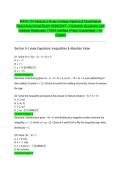 MATH 110 Module 2 Exam College Algebra & Quantitative Reasoning Actual Exam 2026&sol;2027 &ndash; Complete Questions with Detailed Rationales &vert; 100&percnt; Verified &vert; Pass Guaranteed &ndash; A&plus; Graded