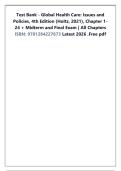Test Bank - Global Health Care&colon; Issues and Policies&comma; 4th Edition &lpar;Holtz&comma; 2021&rpar;&comma; Chapter 1-24 &plus; Midterm and Final Exam &vert; All Chapters ISBN&colon; 9781284227673 Latest 2026 &period;Free pdf