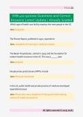 HIM 410 quizzes Questions and Correct &NewLine;Answers&sol; Latest Update &sol; Already Graded