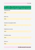 MIC 205A- The List Questions and Correct &NewLine;Answers&sol; Latest Update &sol; Already Graded