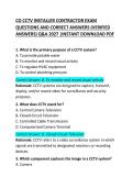 CO CCTV Installer Contractor Exam Questions and Correct Answe