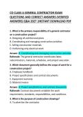 CO Class A General Contractor Exam Questions and Correct Answer