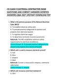 CO Class E Electrical Contractor Exam Questions and Correct Answers