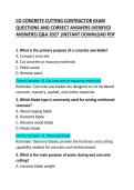 CO Concrete Cutting Contractor Exam Questions and Correct Answers