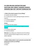 CO Core Drilling Contractor Exam Questions and Correct Answers