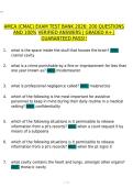 AMCA &lpar;CMAC&rpar; EXAM TEST BANK 2026&period; 200 QUESTIONS AND 100 VERIFIED ANSWERS&period;
