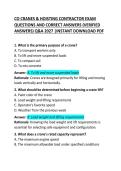 CO Cranes & Hoisting Contractor Exam Questions and Correct Answers