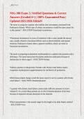 NSG-300 Exam 2 Verified Questions Correct Answers &lpar;Graded A&rpar; 100 Guaranteed Pass Updated 2025