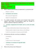 WGU D440 Nutrition OA Questions Answers 2026 High- Yield Review Graded A