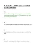 BCBA EXAM COMPLETE STUDY GUIDE WITH&NewLine;SOLVED QUESTIONS&NewLine;