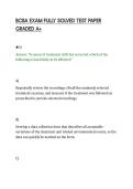 BCBA EXAM FULLY SOLVED TEST PAPER&NewLine;GRADED A&plus;