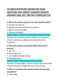 CO Earth Retention Contractor Exam Questions and Correct Answers
