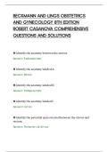 BECKMANN AND LINGS OBSTETRICS&NewLine;AND GYNECOLOGY 8TH EDITION&NewLine;ROBERT CASANOVA COMPREHENSIVE&NewLine;QUESTIONS AND SOLUTIONS