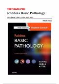 Test Bank for Robbins Basic Pathology 10th Edition by Kumar & Abbas