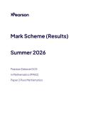 2026 A-LEVEL EDEXCEL MATHEMATICS PAPER 2 WITH MARK SCHEME