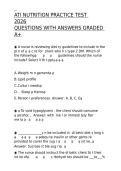 ATI NUTRITION PRACTICE TEST 2026 QUESTIONS WITH ANSWERS GRADED A&period;