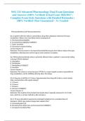 NSG 533 Advanced Pharmacology Final Exam Questions and Answers &lpar;100&percnt; Verified&rpar; Actual Exam 2026&sol;2027 &vert; Complete Exam-Style Questions with Detailed Rationales &vert; 100&percnt; Verified &vert; Pass Guaranteed &ndash; A&plus; Graded