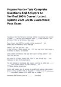 Propane Practice Tests Complete Questions And Answers A&plus; Verified 100&percnt; Correct Latest Update 2025 &sol;2026 Guaranteed Pass Exam