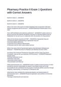 Pharmacy Practice II Exam 1 Questions with Correct Answers&NewLine;&NewLine;