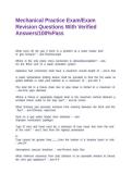 Mechanical Practice Exam&sol;Exam Revision Questions With Verified Answers&sol;100&percnt;Pass