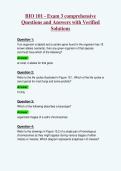BIO 101 - Exam 3 comprehensive&NewLine;Questions and Answers with Verified&NewLine;Solutions