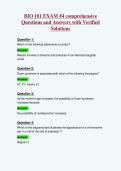 BIO 101 EXAM &num;4 comprehensive&NewLine;Questions and Answers with Verified&NewLine;Solutions