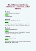 Bio 101 Exam 2 comprehensive&NewLine;Questions and Answers with Verified&NewLine;Solutions