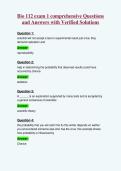 Bio 112 exam 1 comprehensive Questions&NewLine;and Answers with Verified Solutions