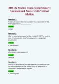 BIO 112 Practice Exam 3 comprehensive&NewLine;Questions and Answers with Verified&NewLine;Solutions