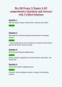Bio 168 Exam 2 Chapter 4 &5&NewLine;comprehensive Questions and Answers&NewLine;with Verified Solutions