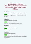 BIO 168 Exam 3 Chapters&NewLine;12&comma;13&comma;14&comma;15&comma;16&comma;17 Quizzes comprehensive&NewLine;Questions and Answers with Verified&NewLine;Solutions