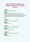 BIO 168 EXAM 4 comprehensive&NewLine;Questions and Answers with Verified&NewLine;Solutions