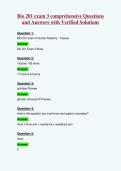 Bio 201 exam 3 comprehensive Questions&NewLine;and Answers with Verified Solutions