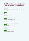 Bio 201 exam 4 comprehensive Questions&NewLine;and Answers with Verified Solutions